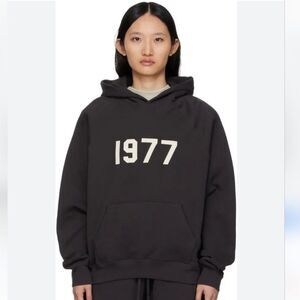 Essentials FOG Black Hoodie 1977 Print New in Essential Bag Unisex